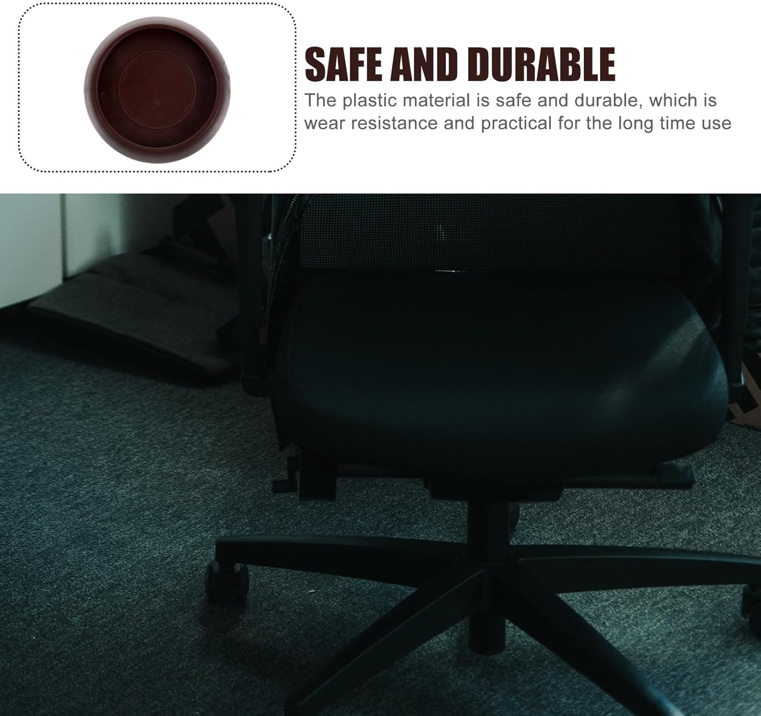 Generic 12pcs Plastic Furniture Coasters Multi-Function Couch Stoppers Wear-Resistant Chair Wheel Stoppers for Hardwood Floors and Carpets 1-3/4 Inch