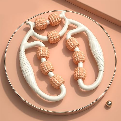 Miniatura 2 de HEEPDD Rodillo muscular de 9 ruedas, masajeador de piernas, rodillo de estiramiento muscular, rodillo de espuma, masajeador de tejido profundo para