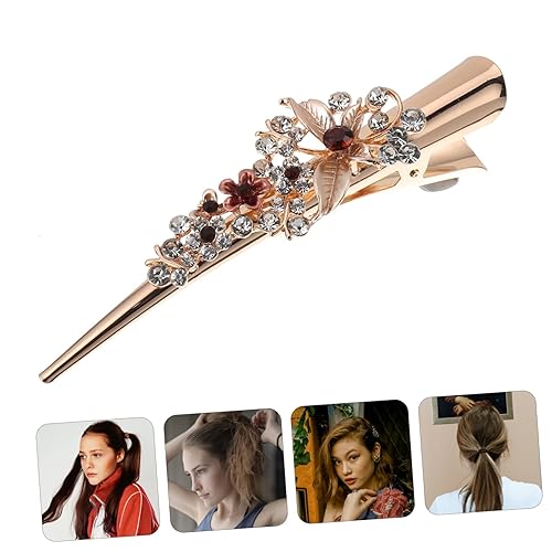 Miniatura 6 de Pinzas para el pelo con lazo y clip para mujer, accesorios para el cabello de flores, pinzas de cristal para el cabello, horquillas para mujer,
