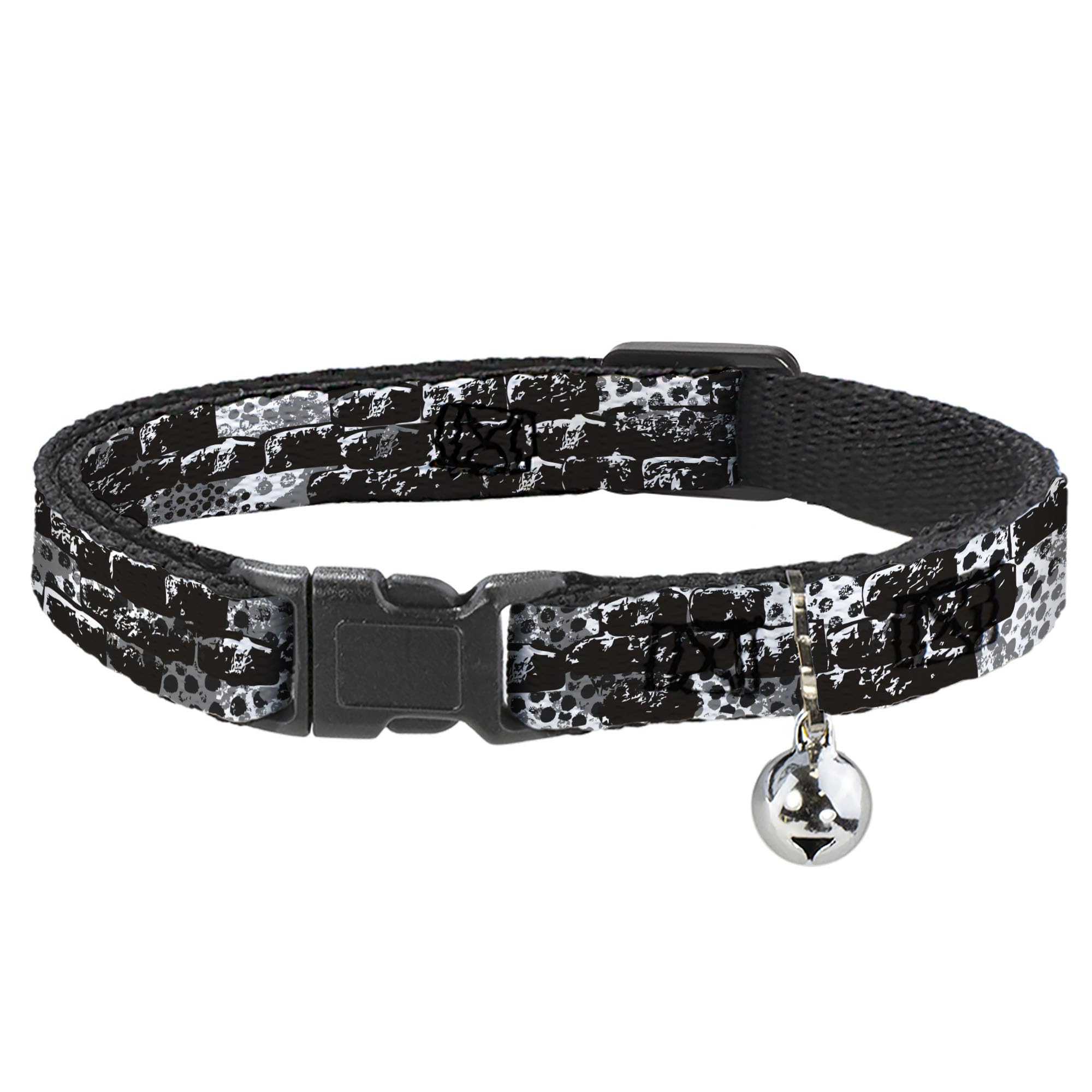 Collier pour chat breakaway Buckle Down réglable 8-12 pouces motif briques grunge
