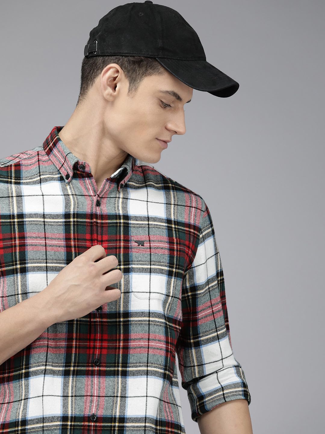 THE BEAR HOUSE Men Multi Checked Slim Fit Flannel Cotton Casual Shirt 2