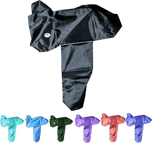 Majestic Ally Funda impermeable reflectante 1000D para sillín occidental, correas elásticas para fijar de forma segura cada esquina y guardabarros,