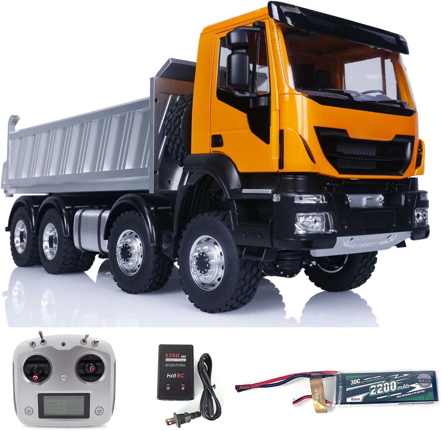 TOUCAN RC HOBBY 1/14 LESU RTR RC Hydraulic Dumper Car 8X8 Metal Chassis Tipper Trucks