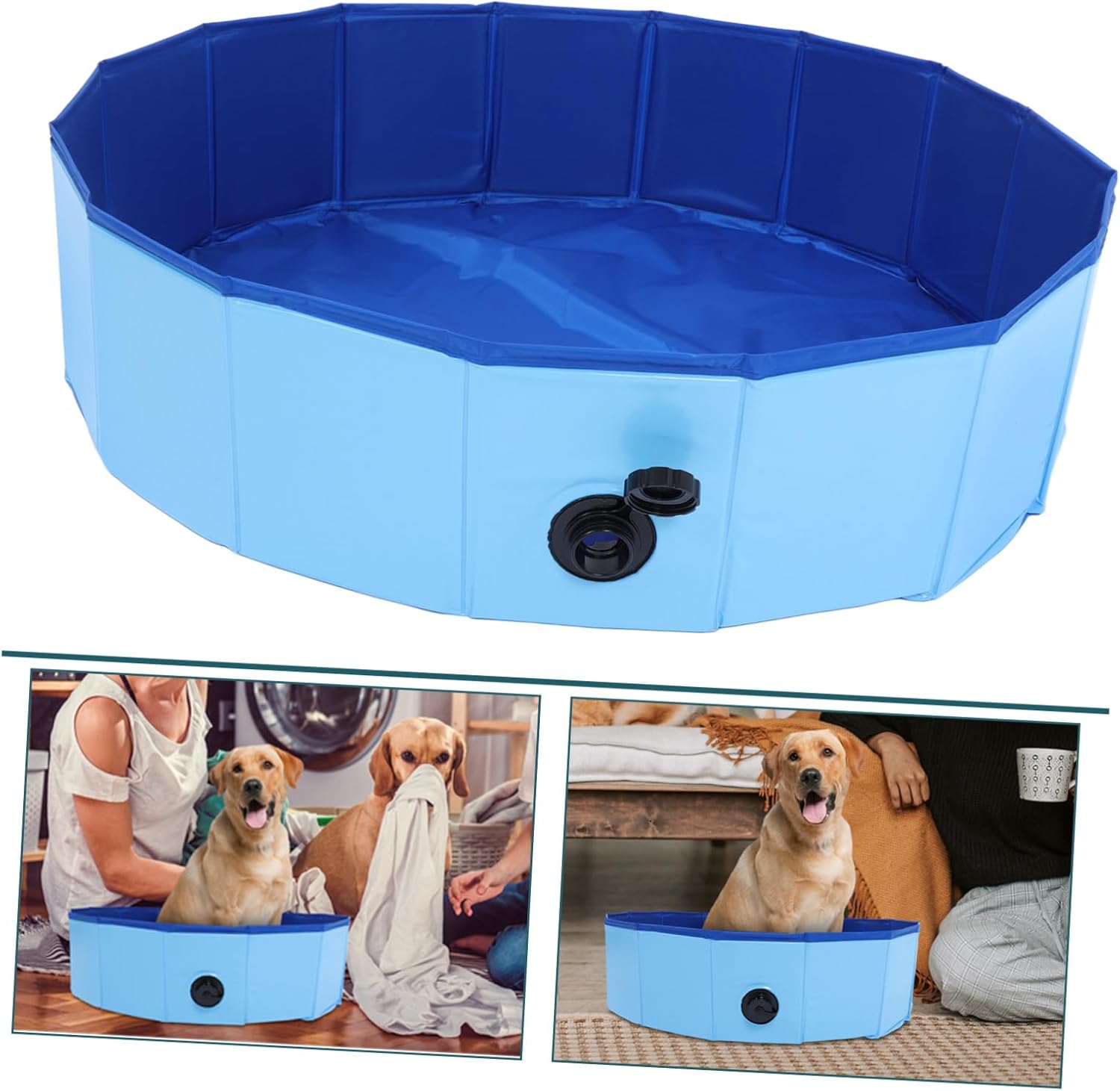 Foldable Swimming Pool for Dogs and Cats Durable Pet Bath Tub Collapsible Outdoor Pool for Pets and Boy Girl Easy to Clean Spacious Design
