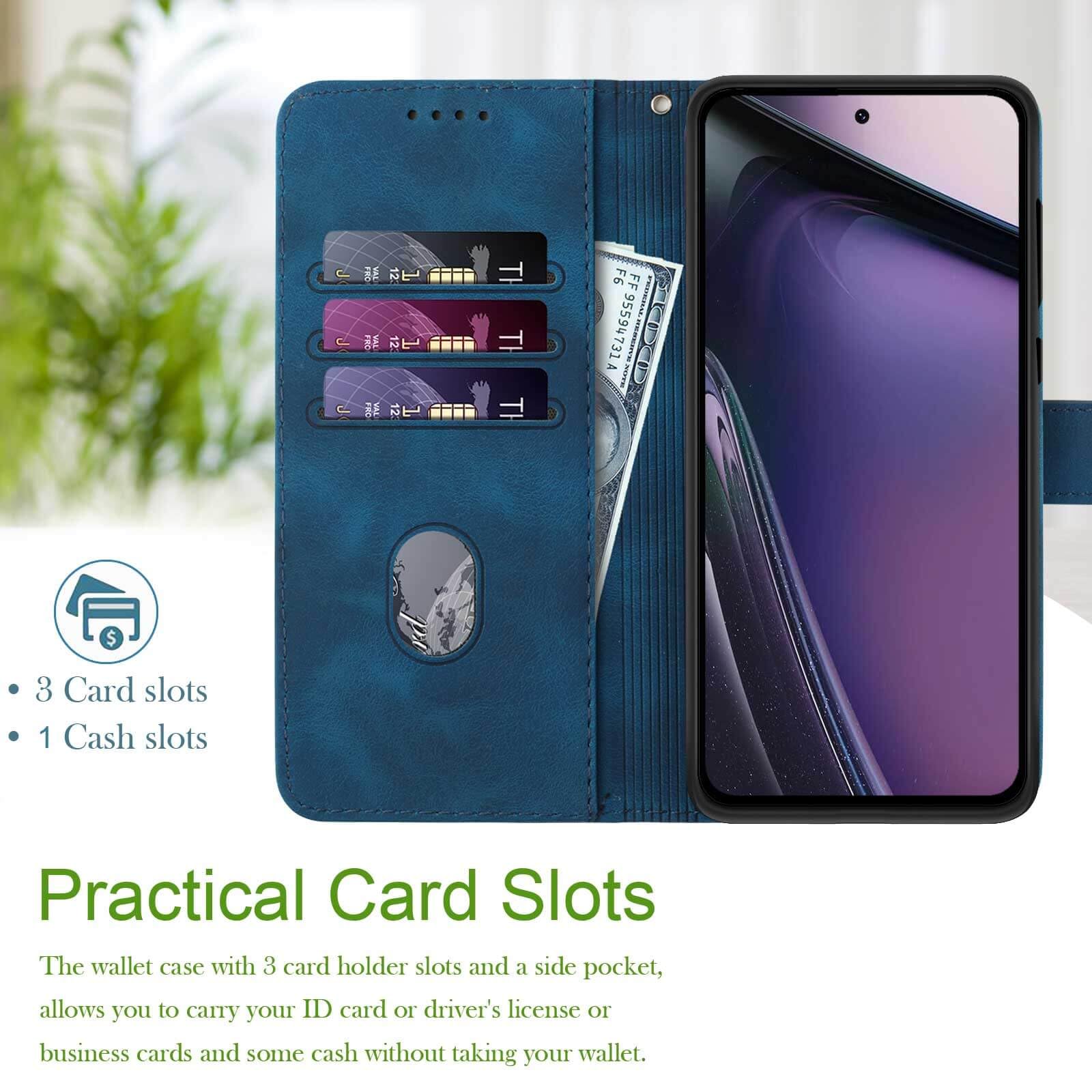 JHWVVTF for Moto G Stylus 5G Phone Case 2023 Wallet,Card Holder Protector Leather Kick-stand,Wrist Strap,Magnetic Closure,Shockproof Protective Flip Cases Cover for Moto G Stylus 5G 2023 (Blue)