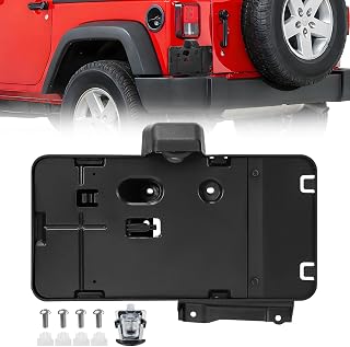 Nilight Rear License Plate Holder with Light for JK JKU 2007-2018