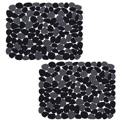 Bligli Pebble Sink Mat for Stainless Steel/Ceramic Sinks, 2 Pack