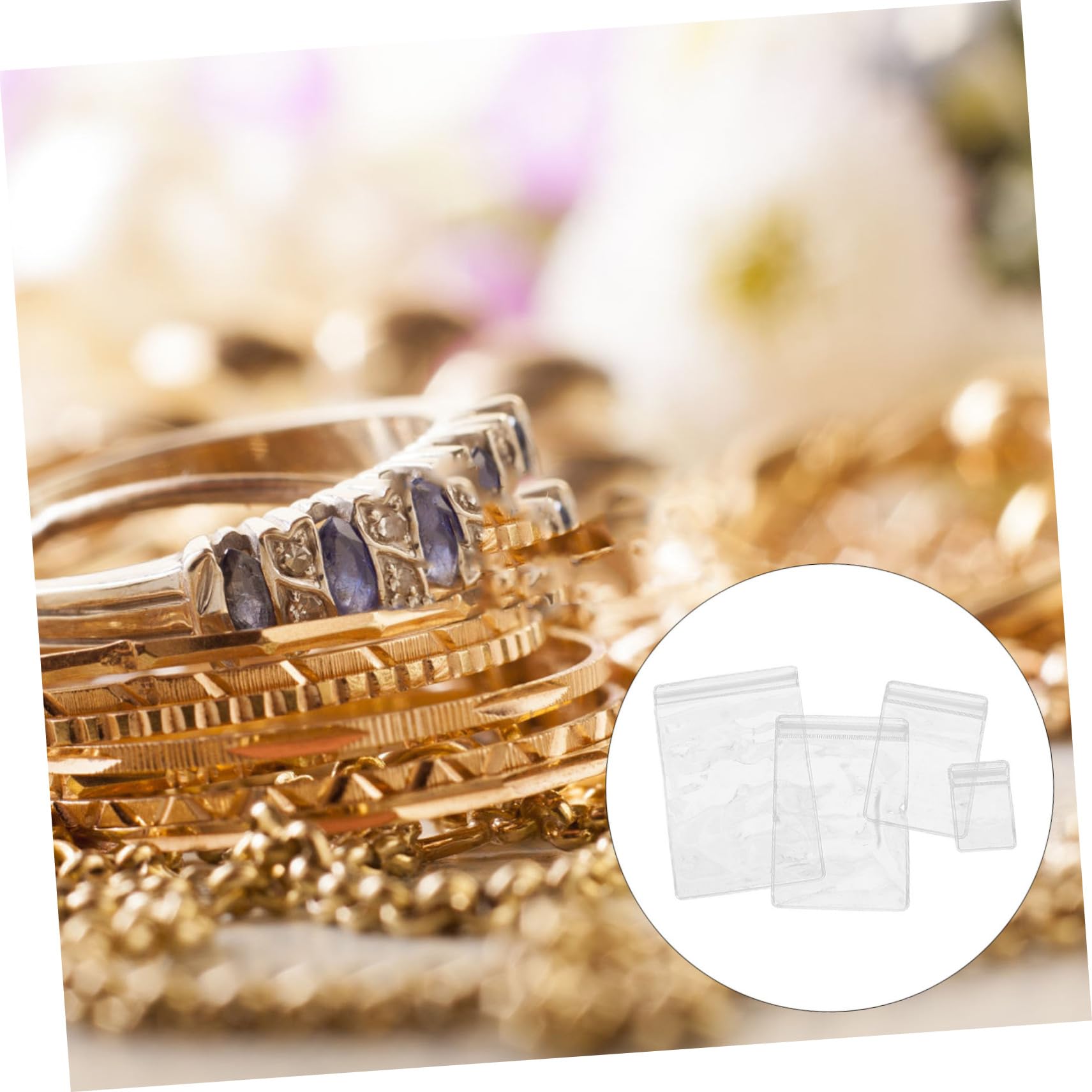 STOBOK 1 Set Jewelry Packaging Bag Small Jewelry Bags Small Jewelry Holder Jewelry Pouch Self Seal Jewelry Bag Small Bags for Jewelry Portable Bags Pocket Pvc United States, 2.50X2.50X0.10CM