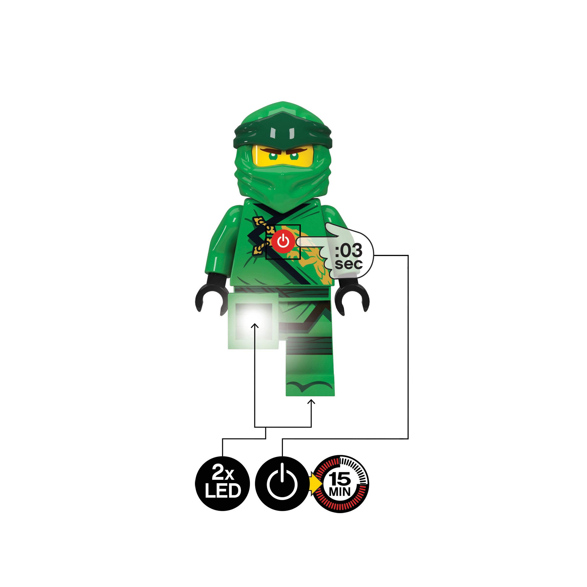 LEGO Ninjago Legacy latarka - Lloyd - 127 mm duża figurka