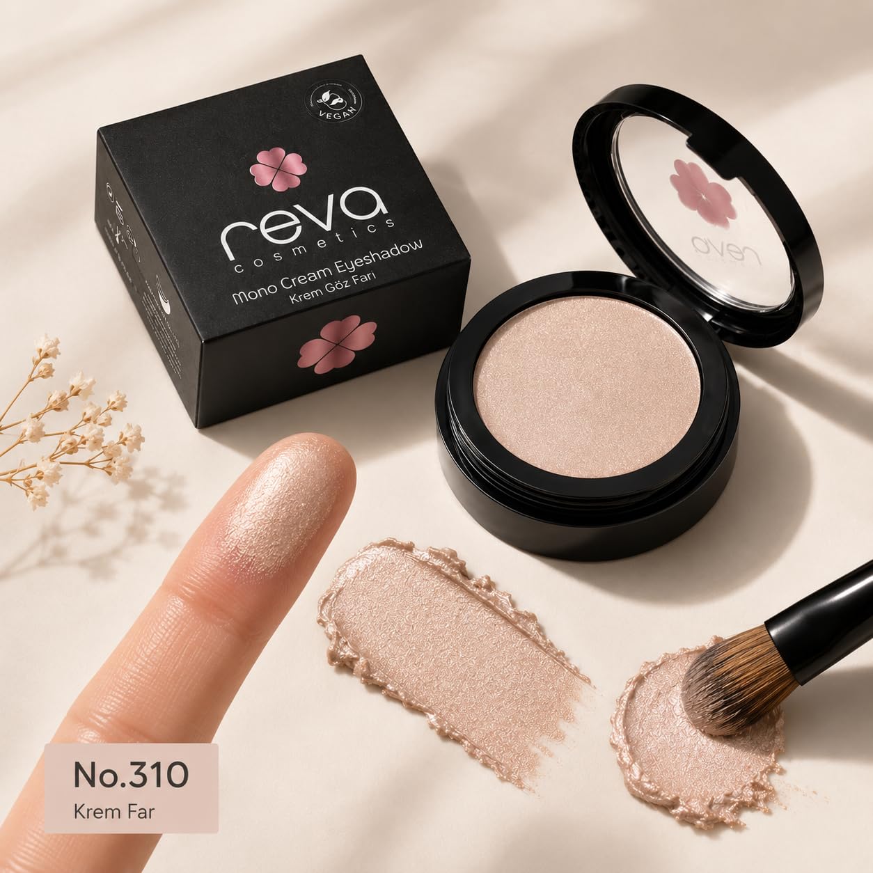 Vegan Krem Göz Farı - No. 310 | Temiz İçerik, Uzun Süre Kalıcı, Mono Cream Eyeshadow