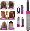 Drumstone 5-in-1 Hot Air Brush Hair Styler, Fast Heating Hair Dryer with Curling, Straightening & Crimping Attachments, Negative Ion Technology, 3 Speed & Heat Settings gallery image