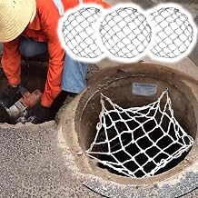 Septic Tank Sewage Well Round Protection Nets, Custom Size Universal Manhole Lid Enclosure Safety Net Rope for Urban Sidewalks/Landscape Areas/Grass3pcs,Dia-50cm/19.7inch