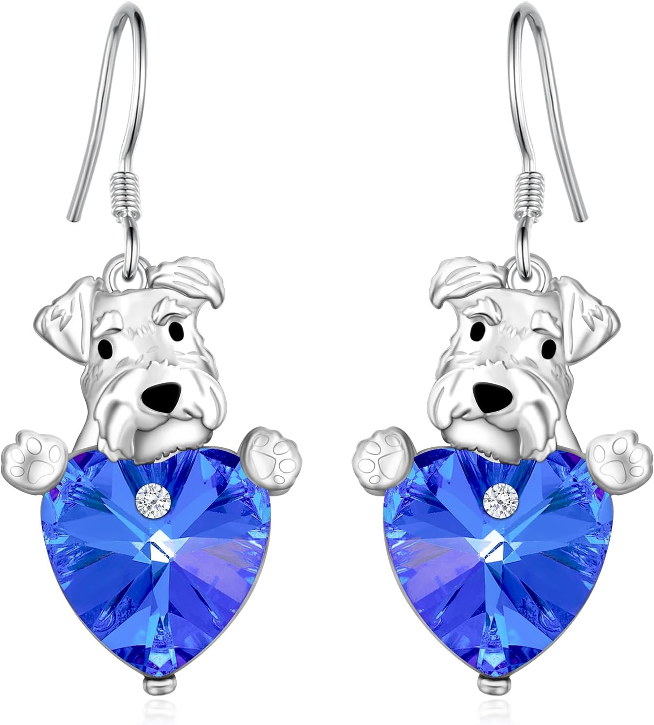 Cute Golden Retriever/Schnauzer/German Shepherd/Poodle/Yorkie Earrings 925 Sterling Silver Dog Dangle Earrings Dog Jewelry Gifts for Women Dog Lover