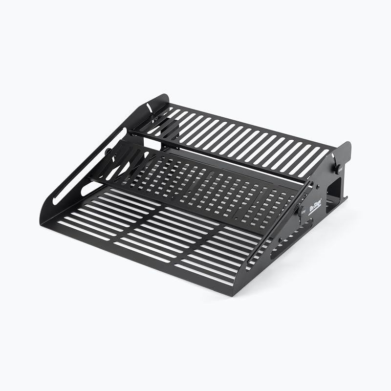On-Stage SR5 Synth Rack (soporte para teclado de escritorio, pedalera y mini rack, tres niveles, admite mini sintetizadores, efectos de pedal, cajas de ritmos, mezcladores pequeños, 2U de equipo de rack, acero, negro, con bolsa) | Tres niveles. Capacidad para mini sintetizadores, pedales de efectos, cajas de ritmos, mezcladores pequeños, 2U de equipo de rack, acero, negro, con bolsa