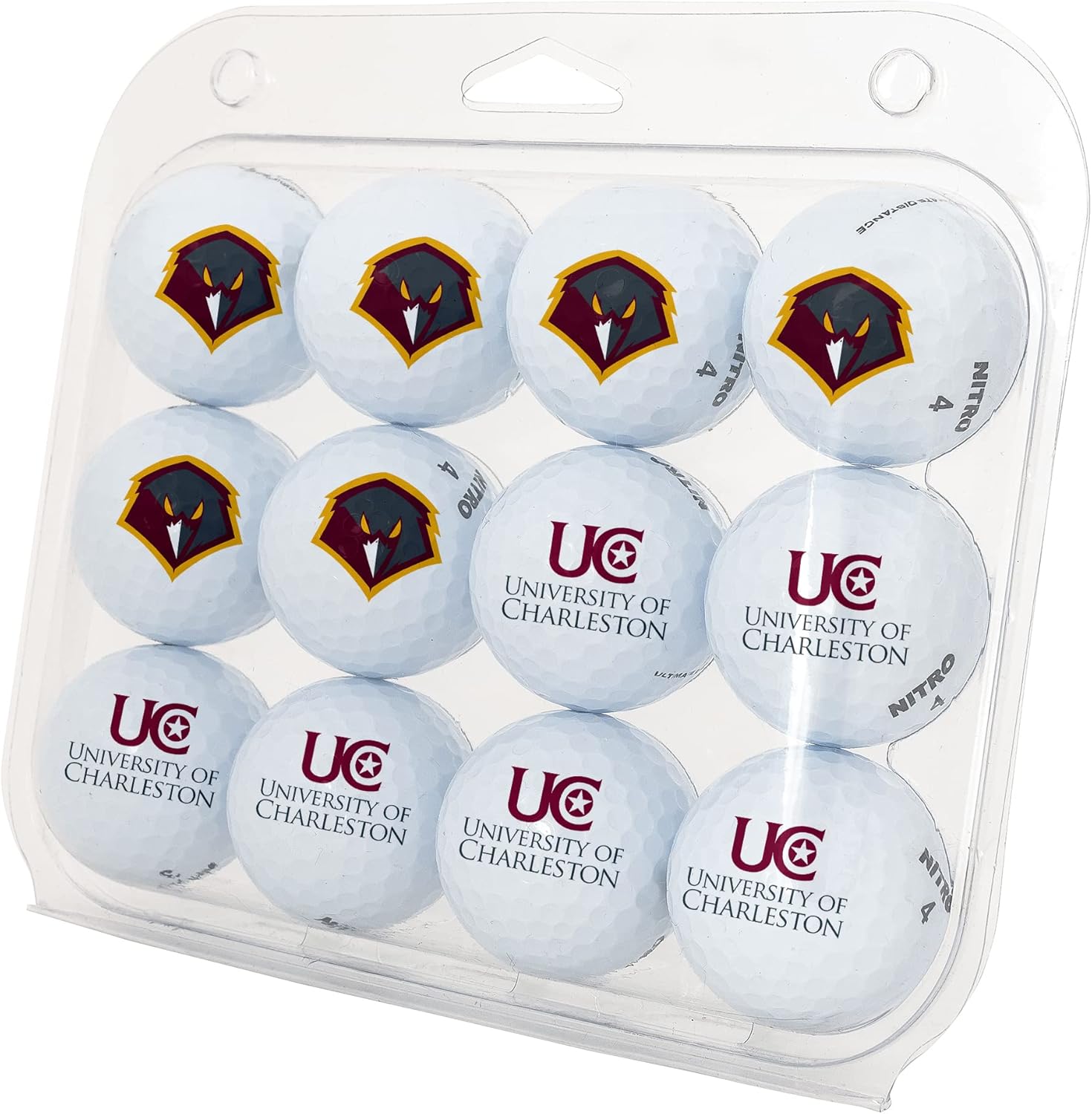 Desert Cactus University of Charleston Golf Balls 12 Pack – UC Golden Eagles Full Color Dozen – Officially Licensed Sport Team Accessory