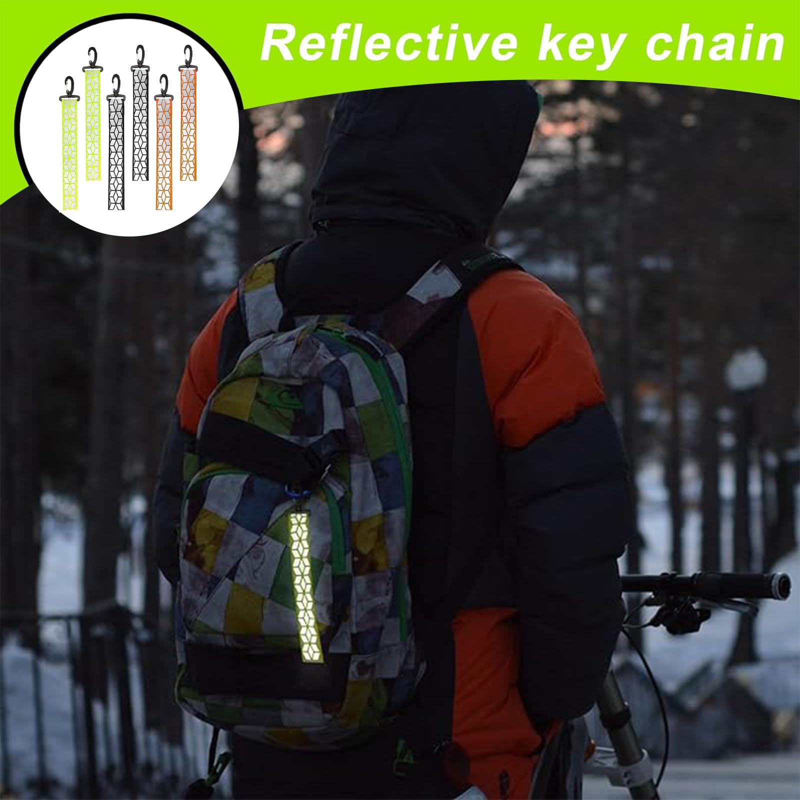 6er Set Reflektierende Rucksackanhänger – Für Mehr Sichtbarkeit Beim Radfahren, Laufen & Wandern