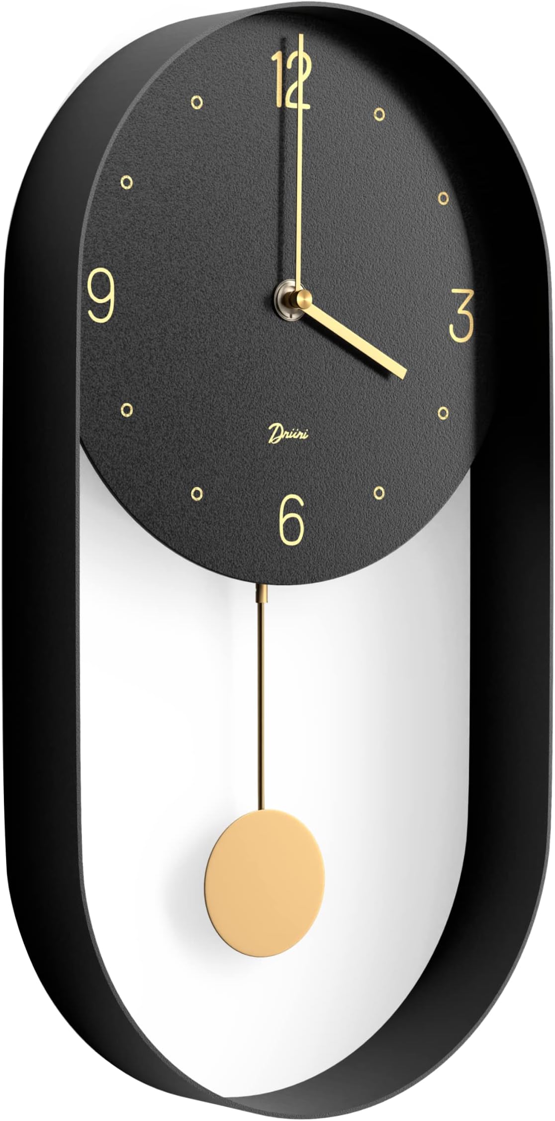 Bulova C3383 Avent Pendulum Deco Wall Clock, 18", Walnut