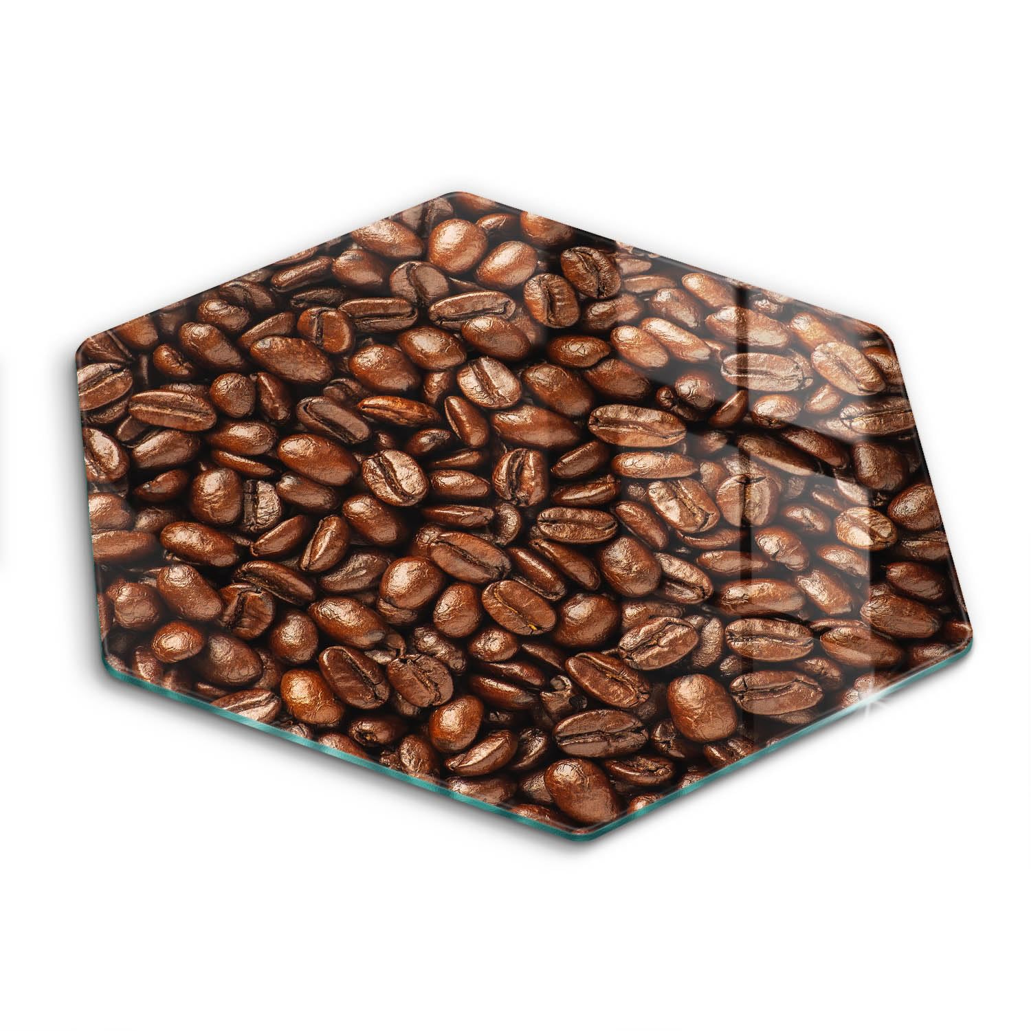 Plaque forme hectagonale Wallfluent premium motif café 40cm