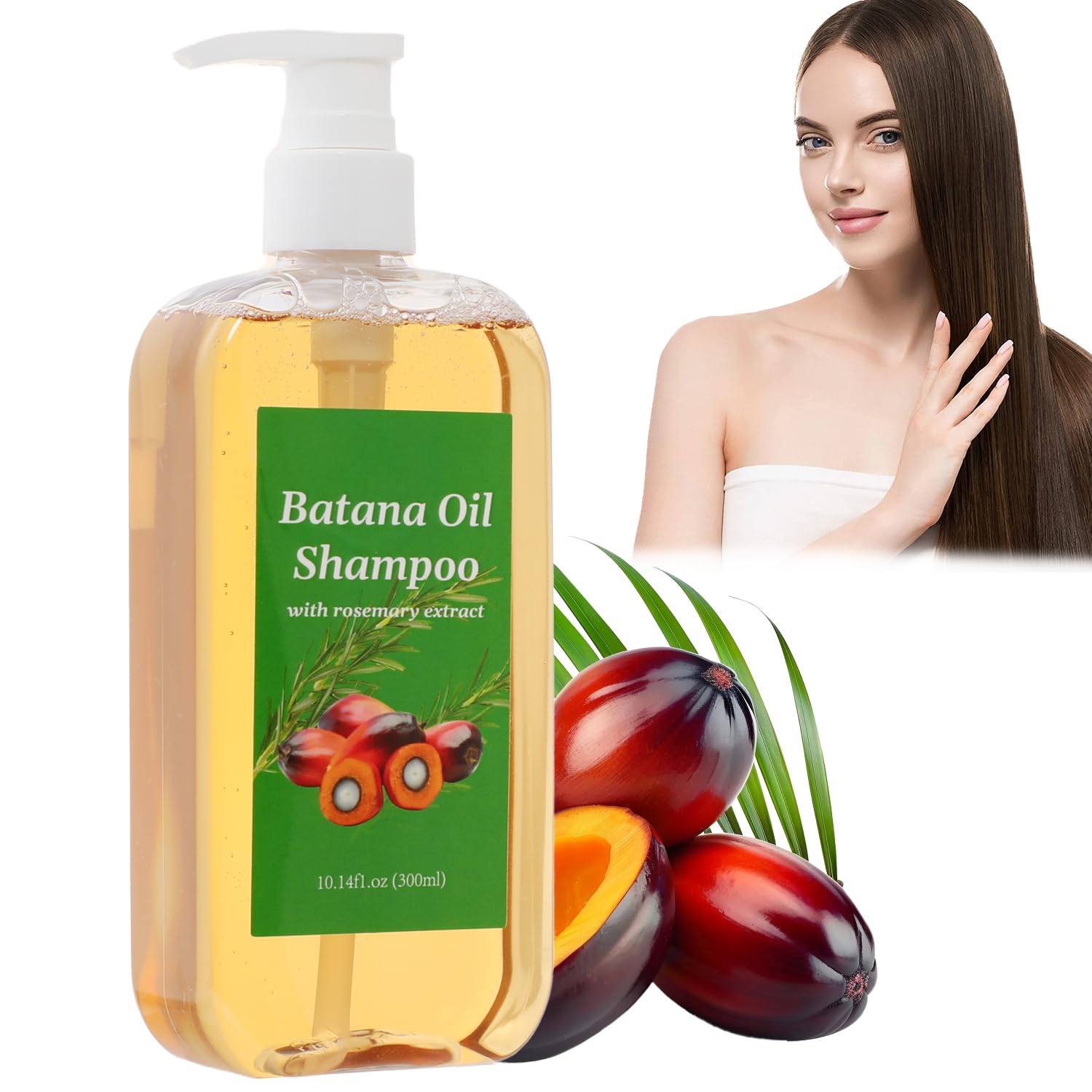 Shampoo De Batana, Rosemary Oil Shampoo De Batana Para La Caida Del Cabello, Nourishing & Regenerating Hair-Soft and Fluffy for Men & Women (1pcs)