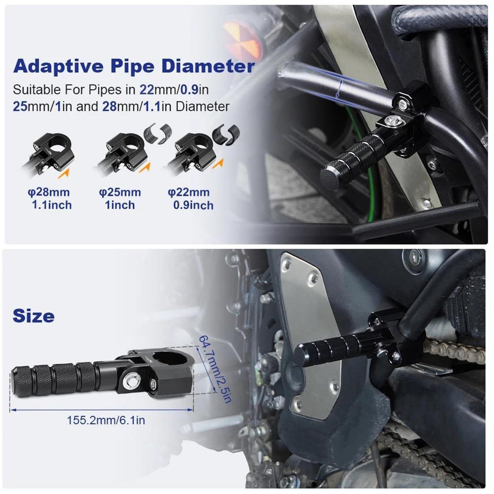 Accesorios para clavijas Accesorios Para Reposapiés De Motocicleta Para DUCATI SCRAMBLER Cafe Racer 800 2017 2018 2019 2020 2021 Pedales Y