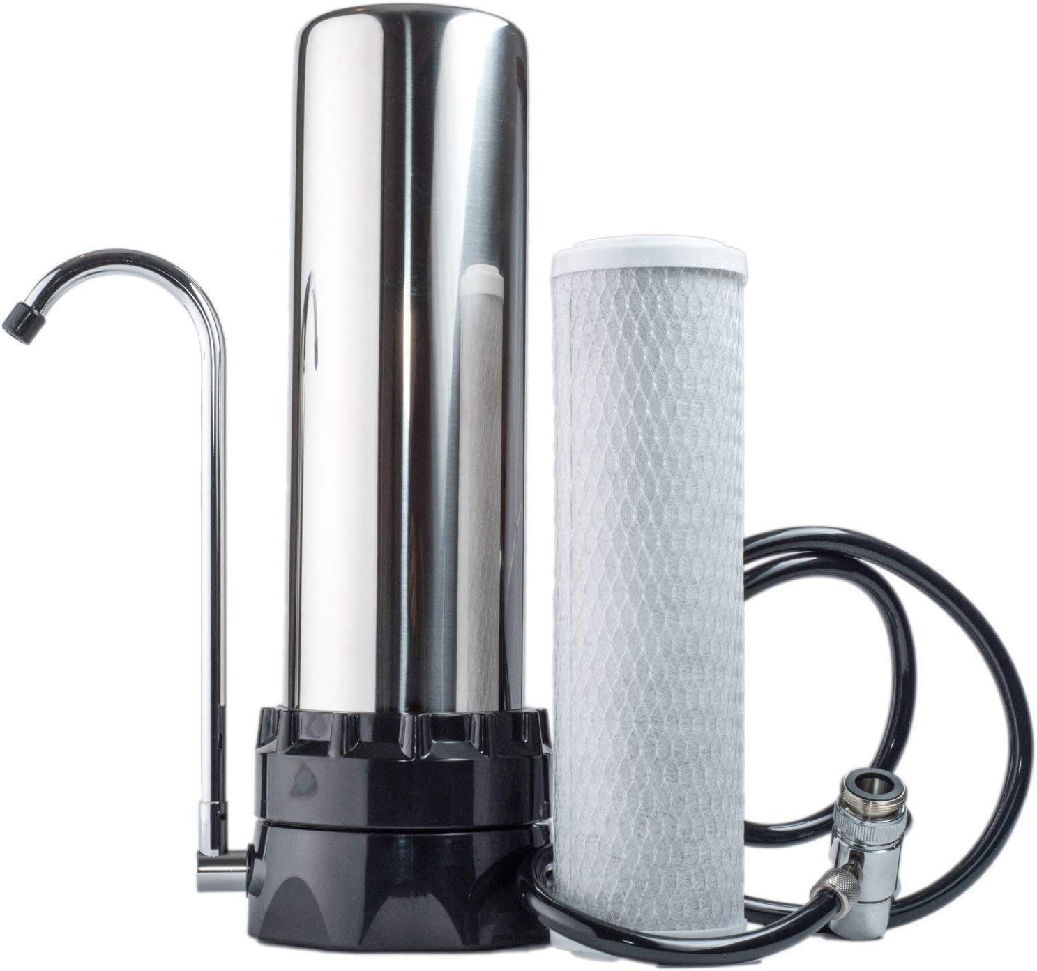 Stainless Steel Countertop Water Purifier Filter (10 Micron Carbon Block)