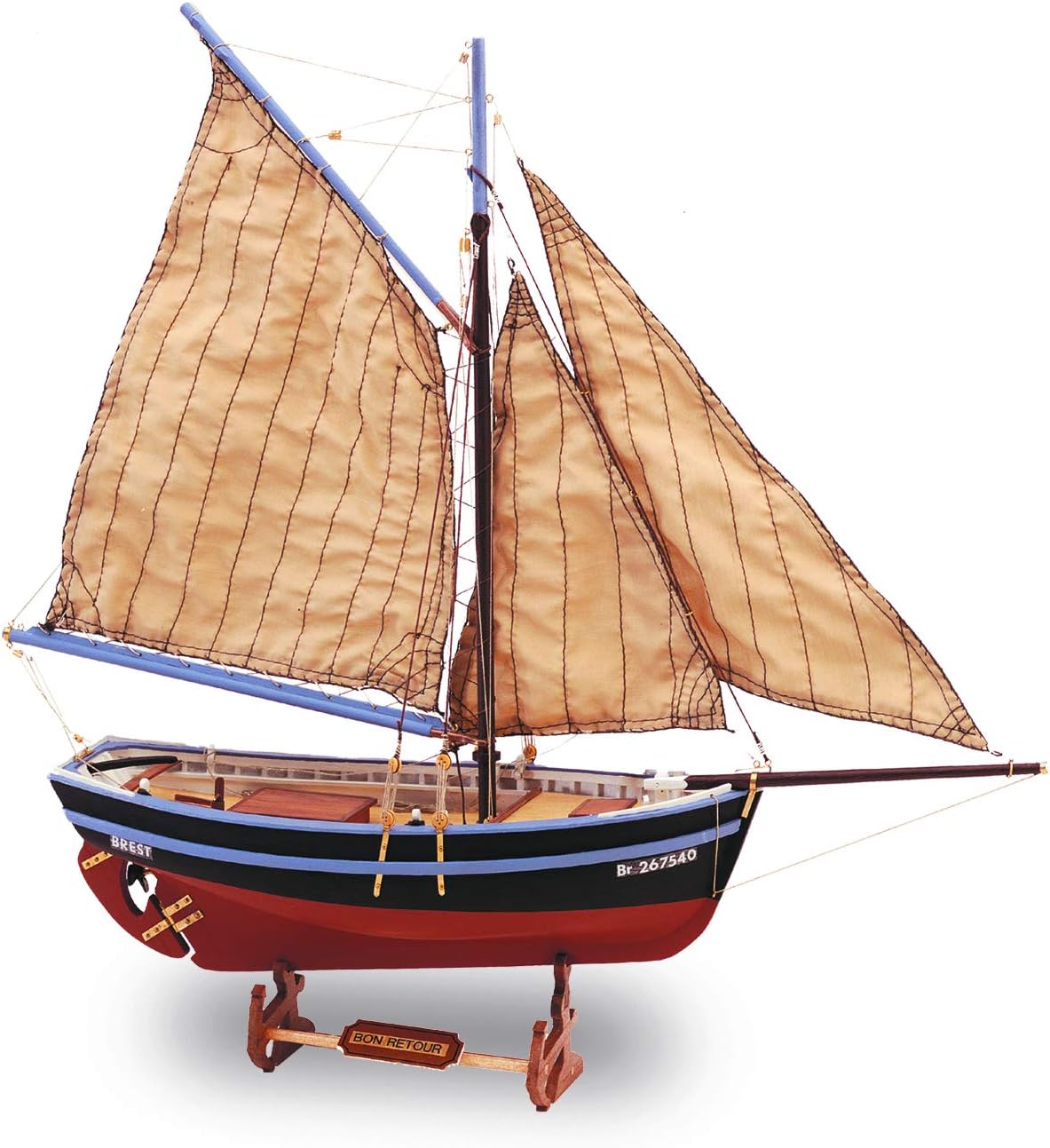 19007. Wooden ship model Bon Retour 1/25