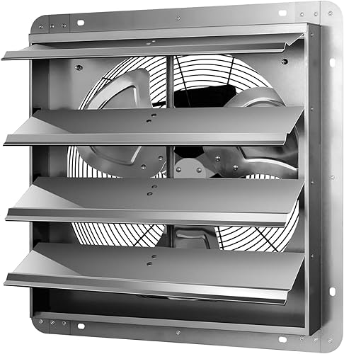 Miniatura 10 de Ventilador de escape de aluminio de alta velocidad de 16 pulgadas, 1550 RPM, 1200 CFM, plateado, con termostato programable ajustable