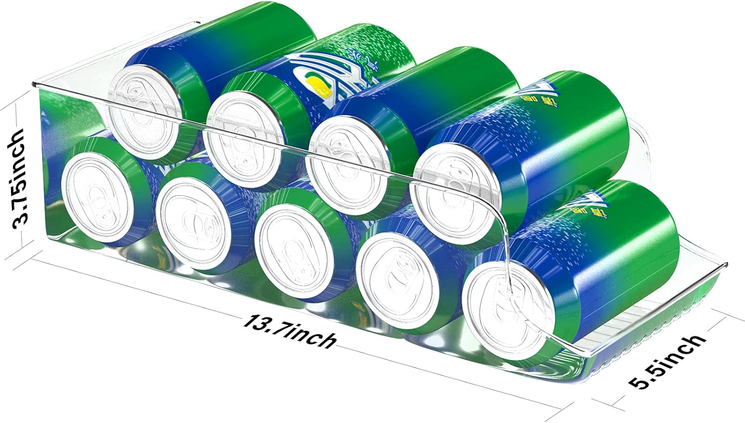 Atopov Set of 2 Refrigerator Organizer Bins Fridge Organizer Freezer Pantry Organization and Storage, Beverage, Canned Food Container Bin for Refrigerator (2): Home & Kitchen