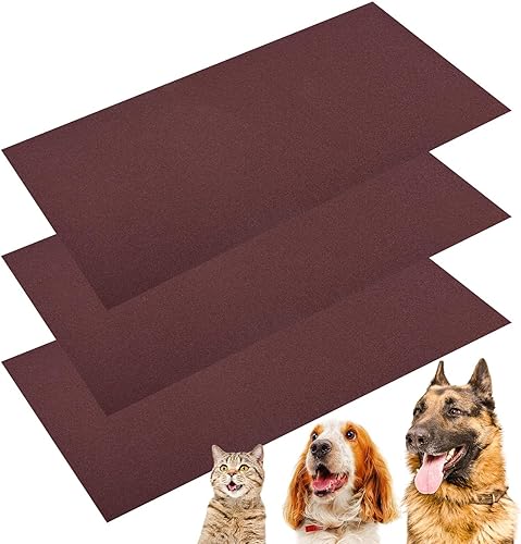 Miniatura 8 de Almohadilla para arañazos de uñas para mascotas, 3 piezas de papel de lija de repuesto para rascar uñas de perro, papel de lija de garra para