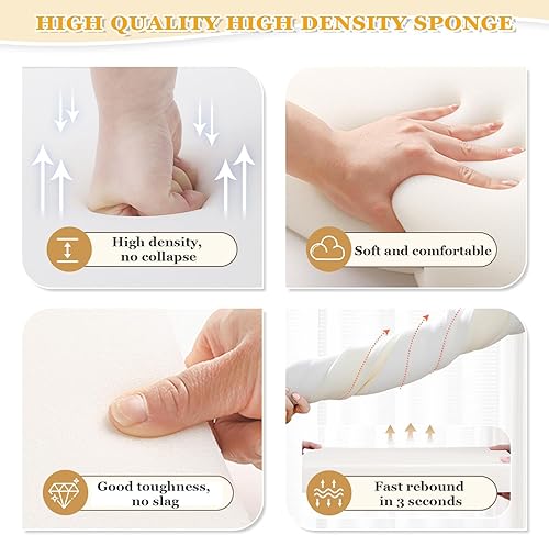 Miniatura 6 de Kimgull Cojín de banco de tamaño personalizado, almohadillas de asiento para ventana de bahía, cojín de banco suave de 1.181.973.154 pulgadas de