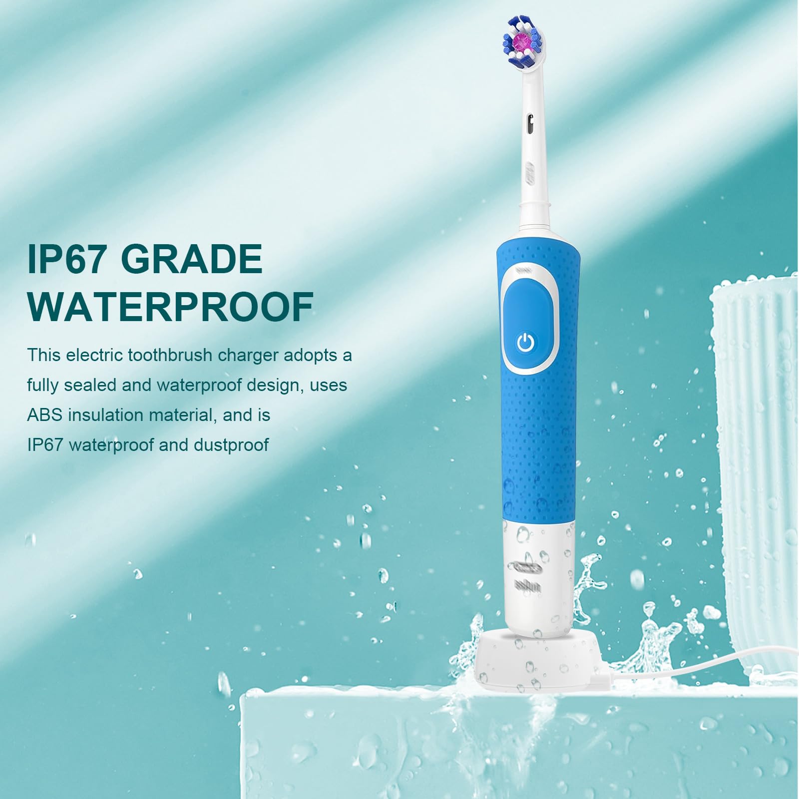 Stacja ładująca do Oral B, elektryczna ładowarka do szczoteczki do zębów Braun Oral-B Pro Series 3 Plus 1 Plus, Vitality, Pro 3 3500 3000, iO3, iO4, iO5, iO6 ładowarka do szczoteczki do zębów