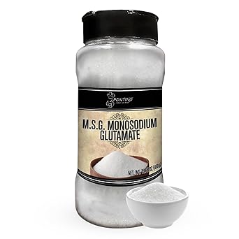 Pontino M.S.G. Monosodium Glutamate - MSG Seasoning - Flavor Enhancer for Stir-Fries, Broths, Soup, Gravies & More - All Natural, Non-GMO & Packed to Keep It Fresh - 15.87oz 450g