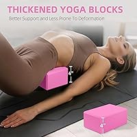 Vista 4 de 1 paquete de bloques de yoga de espuma grandes de 9 x 6 x 4 pulgadas, bloque de pilates resistente, bloque de entrenamiento, ladrillo de yoga
