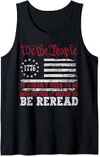 US Flag Constitution of the USA Needs To Be Reread Tank Top
