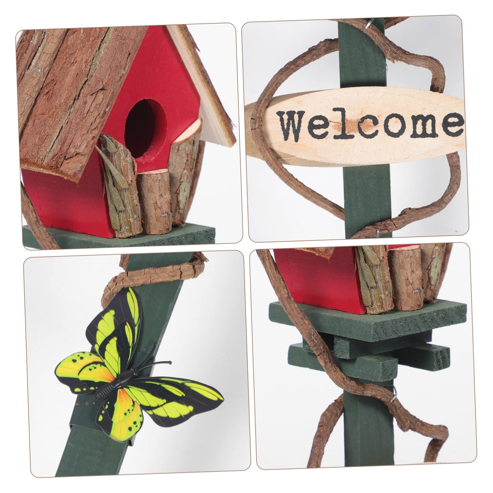 Toyvian Nichoir Décoratif pour Jardin Extérieur Support Piquet Nichoirs de Jardin Nid Oiseau Décoration pour Parc ou Balcon Couleur Aléatoire