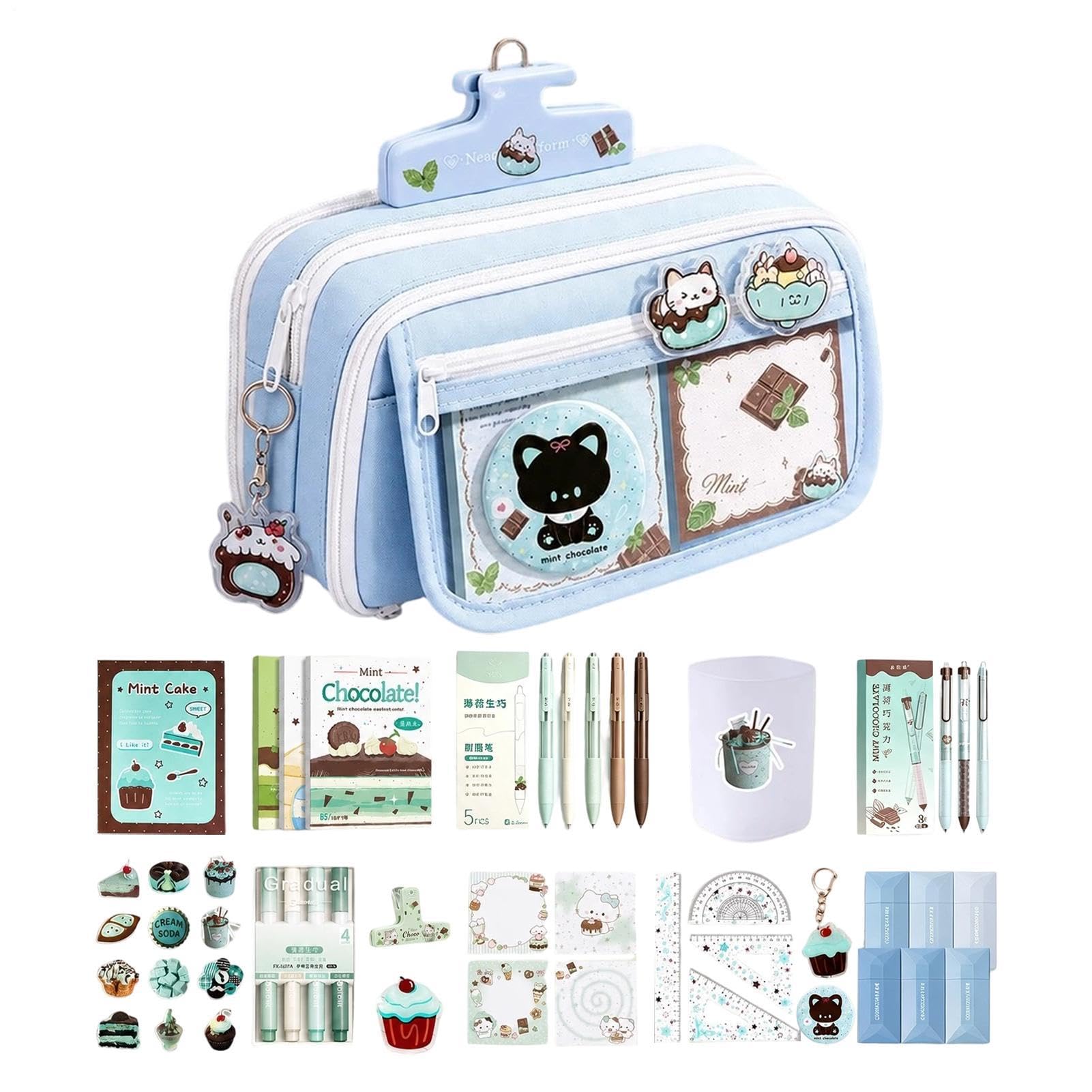 Set Di Cancelleria Kit Di Cancelleria Scolastica Con Astuccio Portamatite | Forniture Universitarie Per Studenti E Studentesse, Adolescenti, Università, Casa, Bambini, Ragazzi E Ragazze
