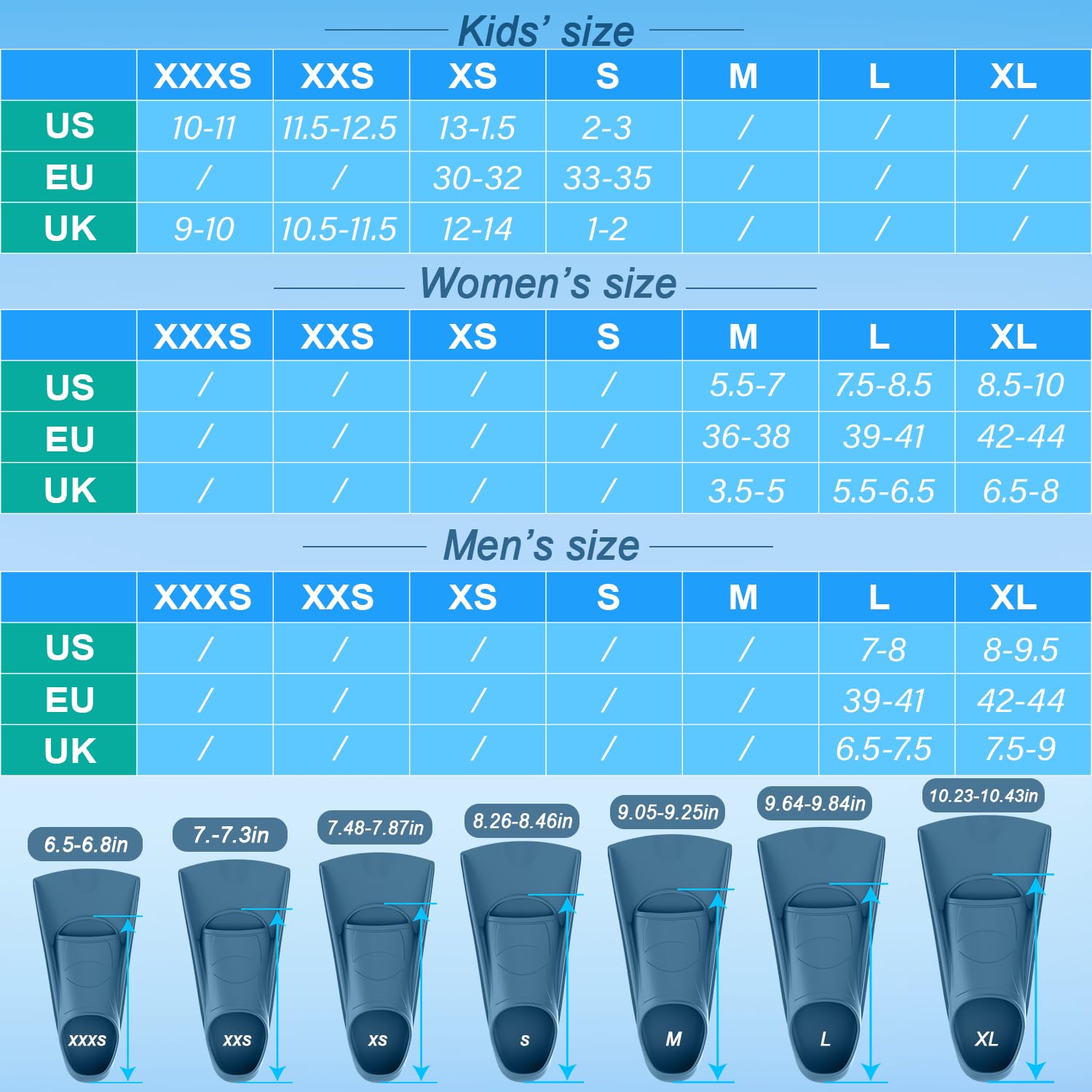 Gintenco Aletas de Buceo, Aletas de Snorkel para Hombres y Mujeres,Freediving y Pesca submarina, Unisex Adulto