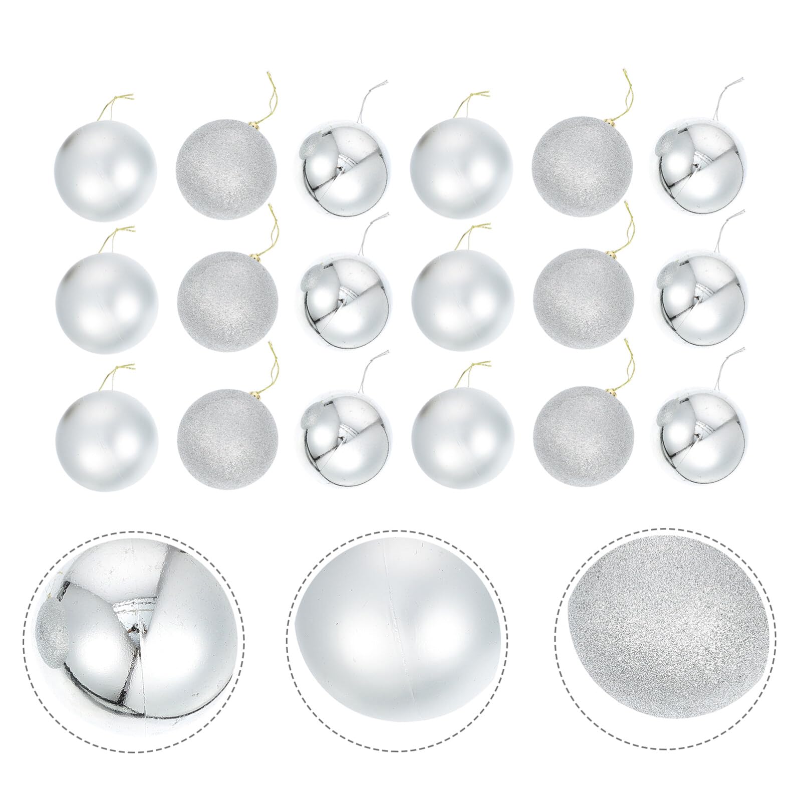 Ciieeo 24stücke Hängende Kugeln als Weihnachtsbaumanhänger Kleine Dekokugeln für Drinnen und Draußen Weihnachtsdekoration aus Hochwertigem Material