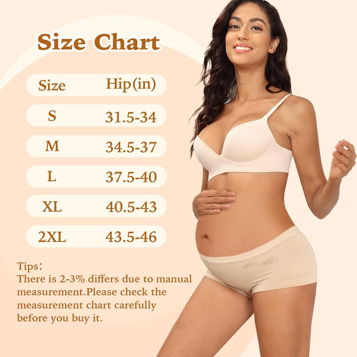 Maternity Underwear Cotton Blend Seamless Pregnancy Panties Under The Bump Postpartum Boyshort Underwear 3-Packs - Image 6