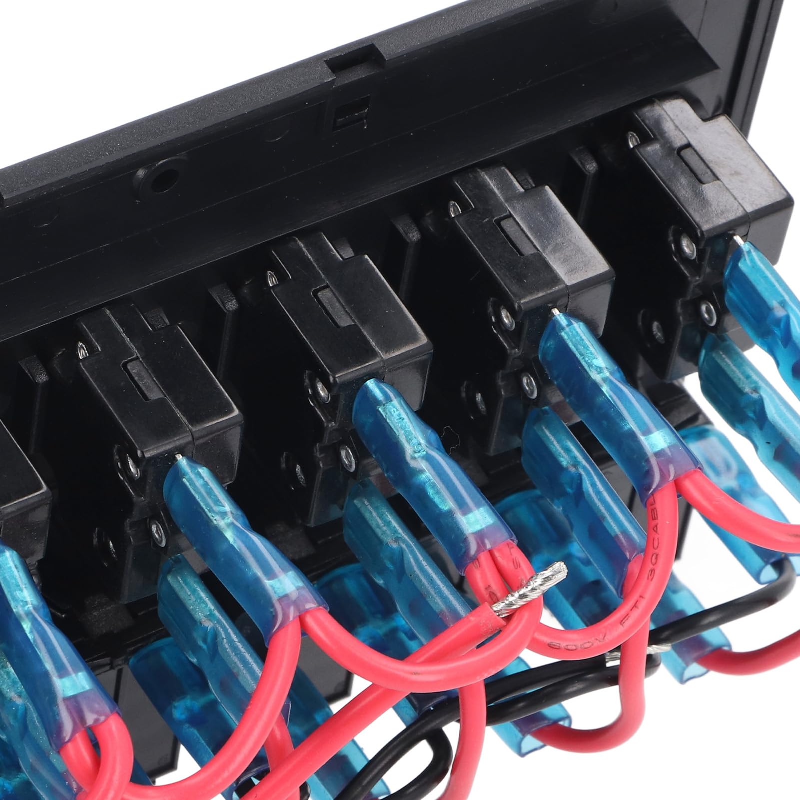 Pannello Interruttori a Bilanciere per Barche Marine a 6 Gruppi Impermeabile, DC12V 24V Pannello Interruttori a LED per per Auto, Camion, Barche Marine, Display Voltmetro