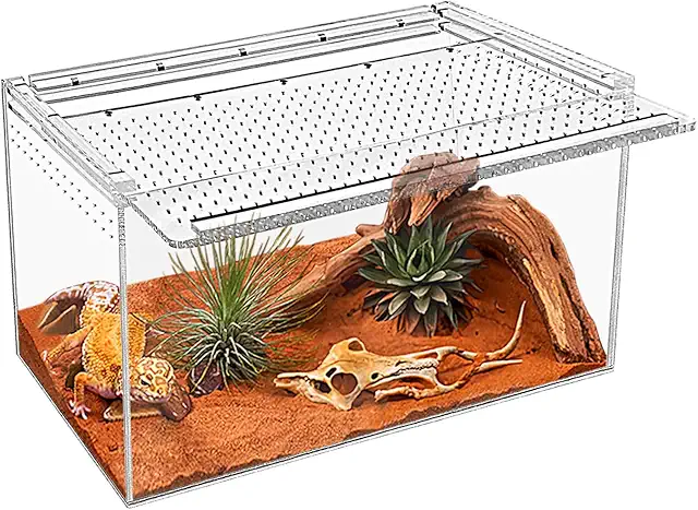 Terrario Geco Leopardo KAKOOTI 36x16.5x21.5cm - Scatola Allevamento Rettili Magnetico