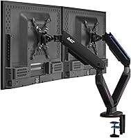 Vista 1 de AVLT Soporte de escritorio con brazo para monitor de juegos RGB de 27 a 43 pulgadas, 20 modos de iluminación integrados, control de botón táctil, se