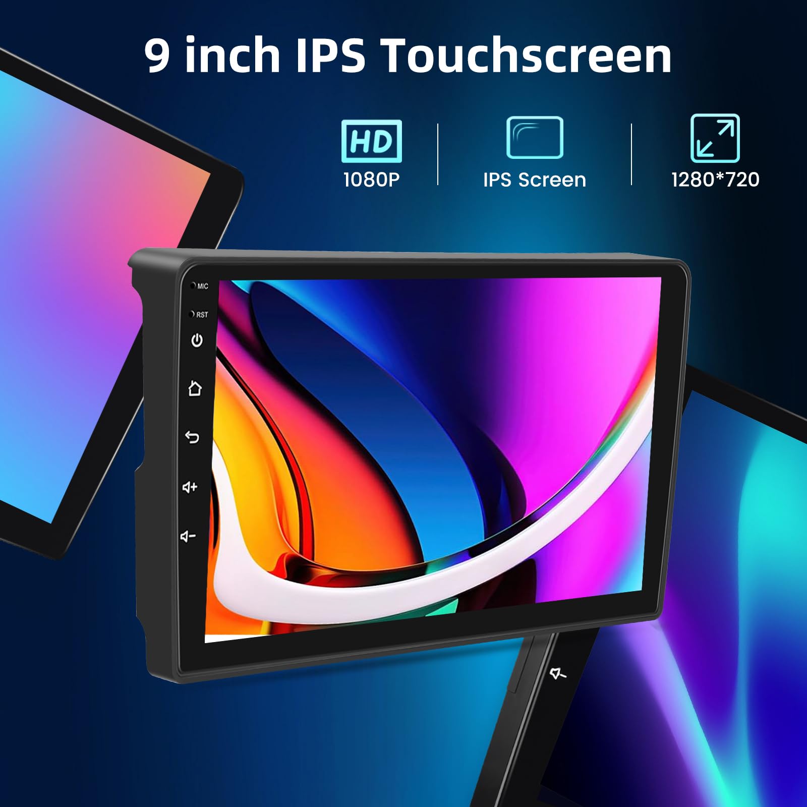 NHOPEEW 4+64G Radio Auto per Citroen Berlingo 2015-2018/Peugeot Partner 2008-2019 - Radio Android da 9 Pollici con Senza fili Carplay e Android Auto Schermo Diviso + Telecamera di Retromarcia