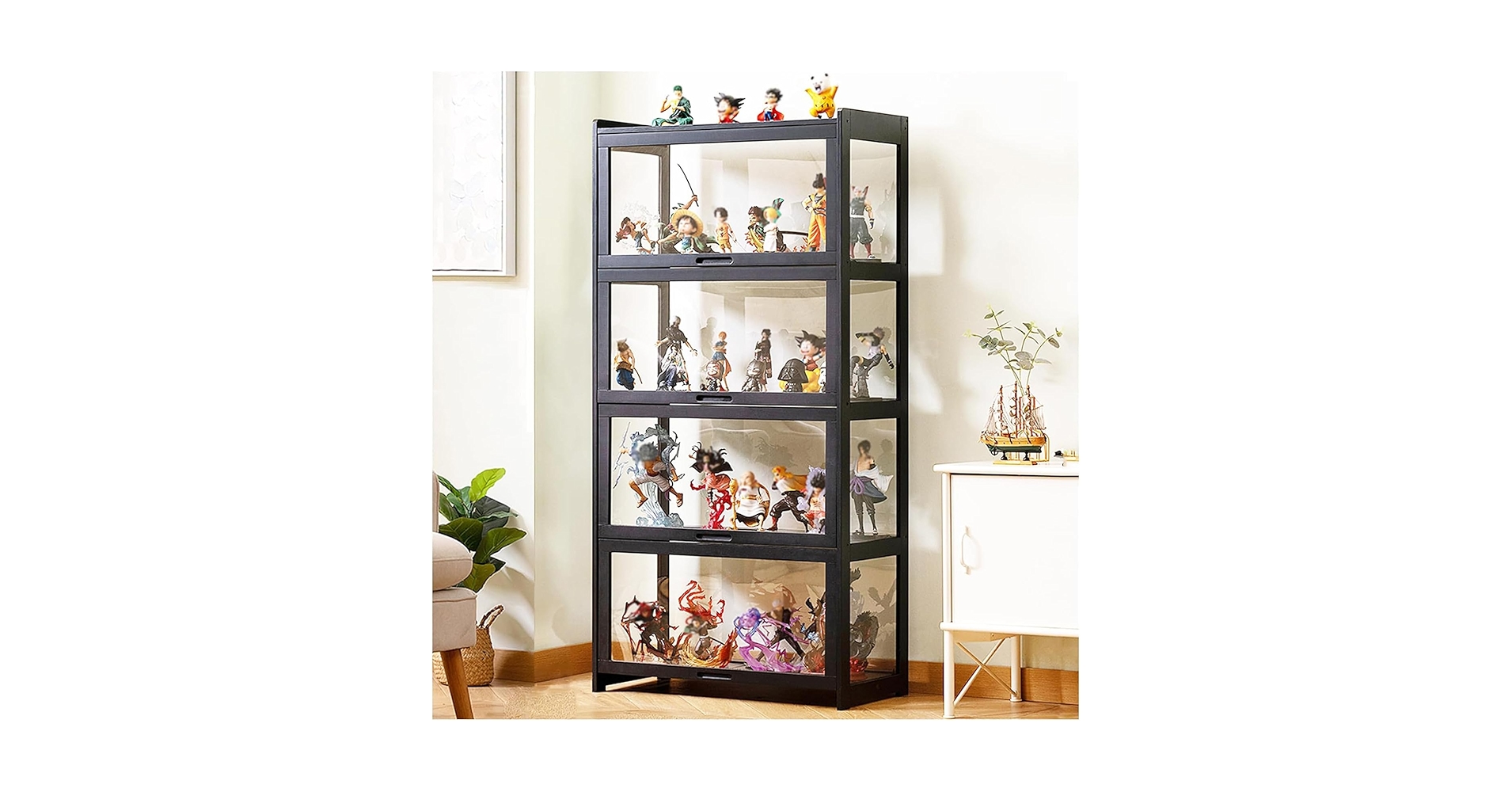 Amazon.co.jp: 骨董品ディスプレイキャビネット、ディスプレイ