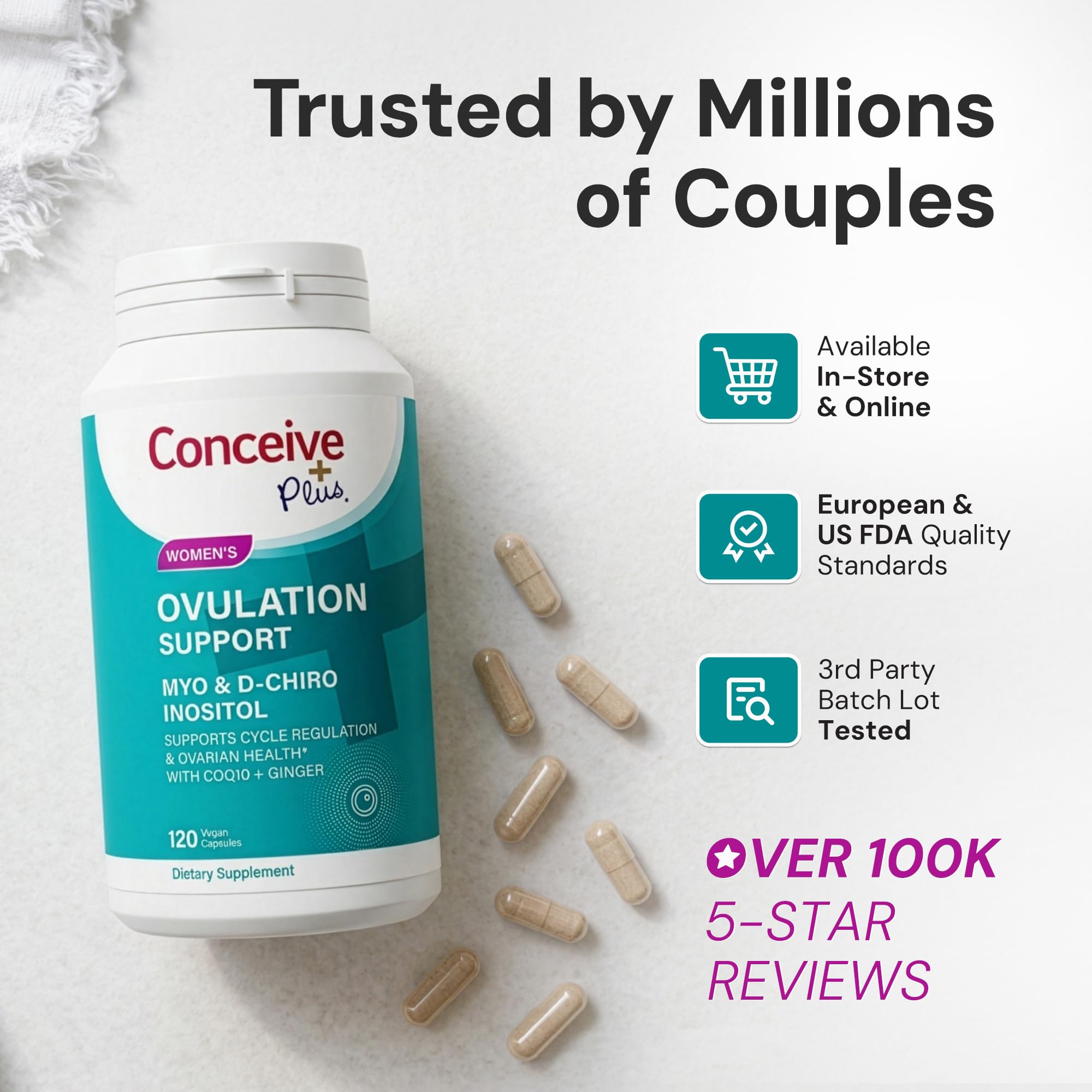 CONCEIVE PLUS Ovulation Support Myo-Inositol & D-Chiro Inositol — Amazon image 7