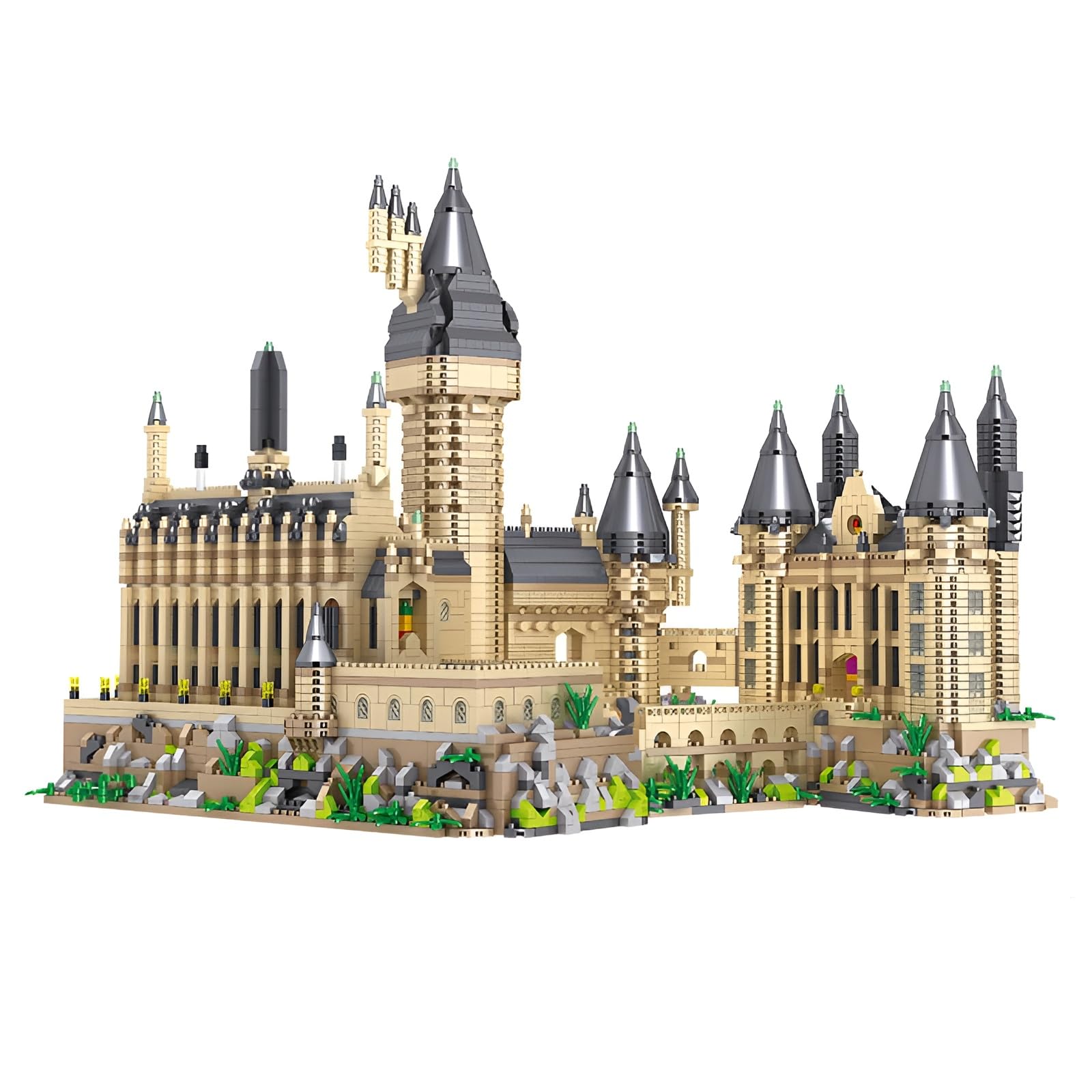 Magische Welt Schloss Mini Bausteine Bausatz, 5800+Stück Konstruktionen Modell Spielzeug, STEM Film Sammlerstück Harry Micro Klemmbausteine, Ideen Geschenke für Erwachsene und Haus Büro Dekor