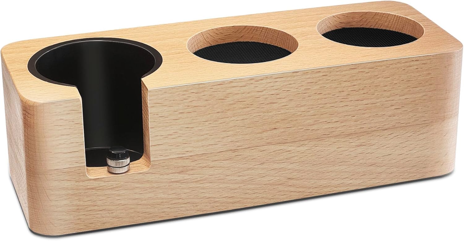 Teyearlife Walnut Espresso Tamping Station Called Coffee