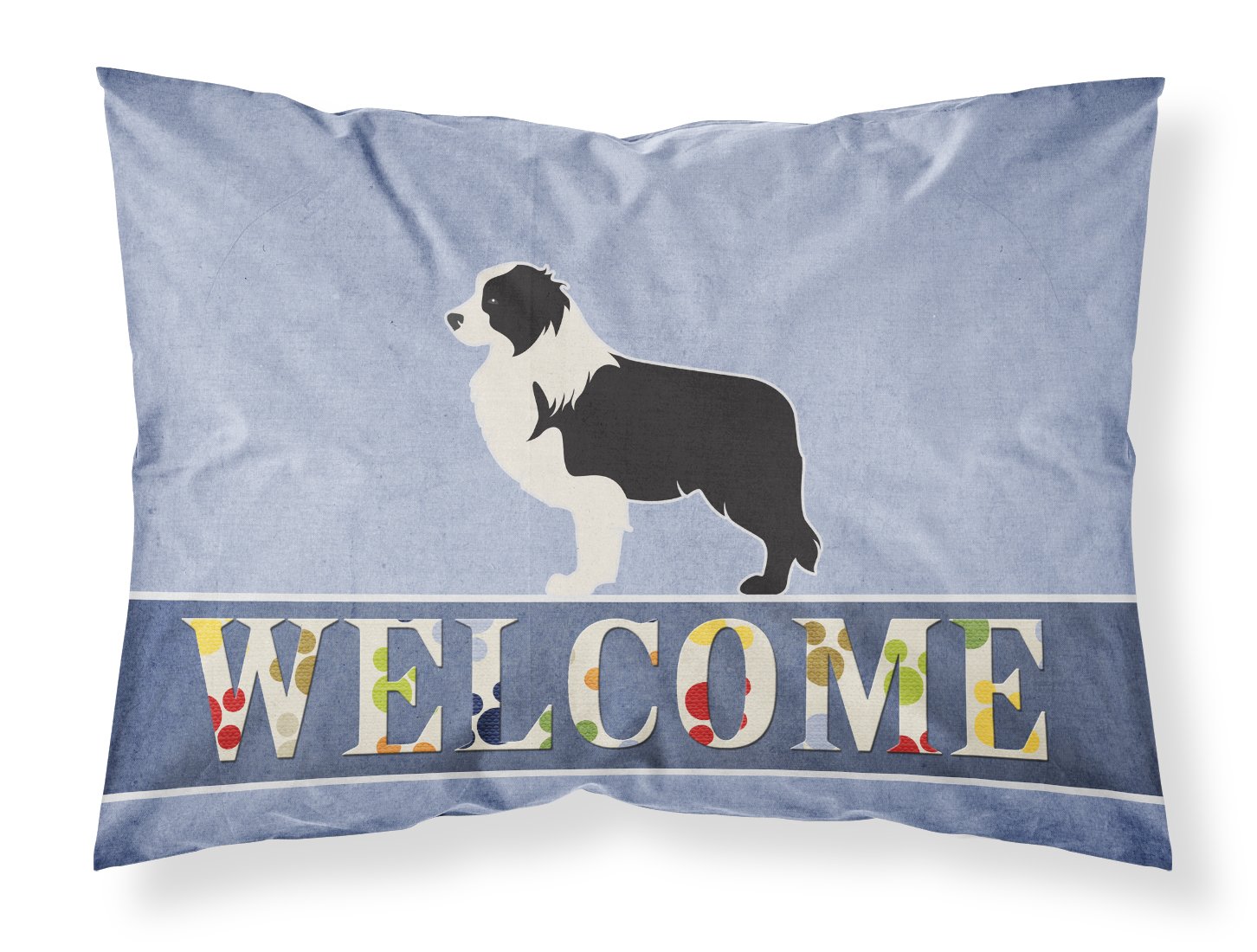 Border Collie taie d'oreiller Welcome pour décorer un salon ou une chambre chaleureuse