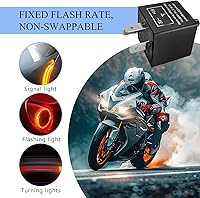 Vista 5 de Relé intermitente electrónico de 3 pines CF13 EP34, relé intermitente LED CF-3 con función de velocidad ajustable, relé intermitente de señal