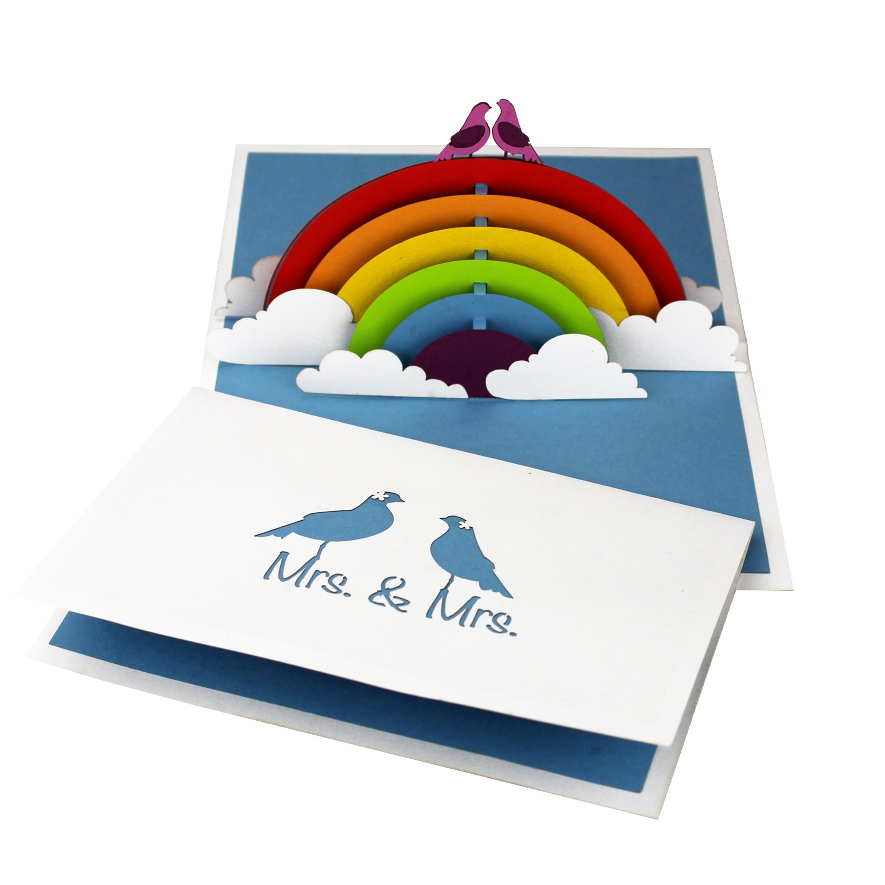 Cologne Cards 3D Pop-Up Karte „Lesbian Wedding“ – Mrs. & Mrs., Hochwertige Handarbeit, Mit Umschlag